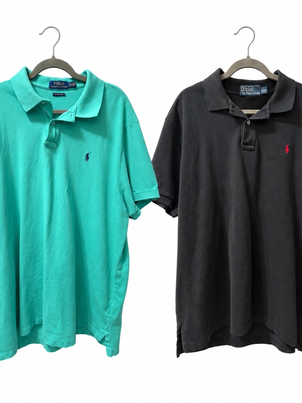 Polo by Ralph Lauren Men's Polo Shirt - Teal and Black